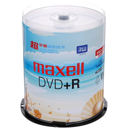 麦克赛尔（Maxell）DVD+R光盘/刻录光盘 16速4.7G 空白光盘 刻录盘 光碟 桶装100片