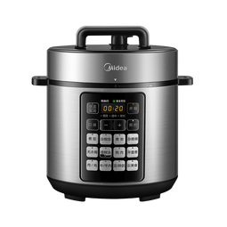 美的（Midea）家用5升高压锅电压力锅2-3-4-5-6人 加深双内胆高压力电饭锅电饭煲 电高压锅多功能炖肉专用煲汤锅 【高压快炖 配加深双内胆】 5L （约