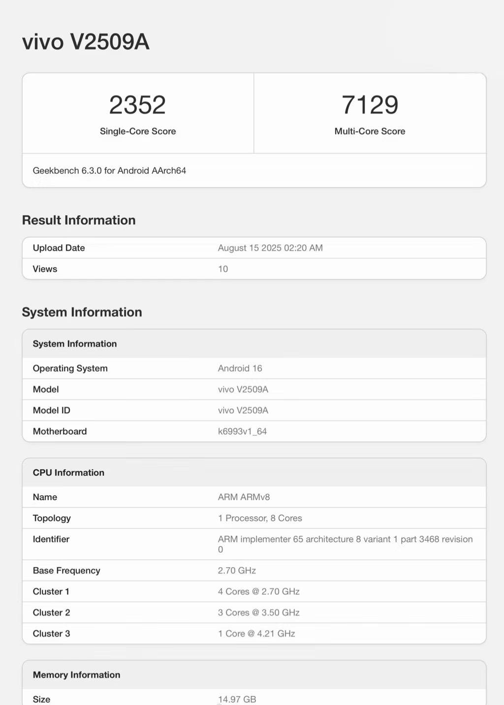 天玑9500跑分曝光，vivo X300系列或将首发！
