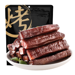 科尔沁 PLUS会员联名款风干牛肉干 原味448g 袋装 休闲零食 肉干肉脯