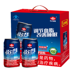 以岭怡梦饮料调节血脂改善睡眠酸枣桑椹陈皮茯苓菊花350ml*24罐送礼盒