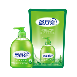 蓝月亮 洗手液泡沫丰富滋润保湿芦荟抑菌99.9%500g+洗手液补充装500g