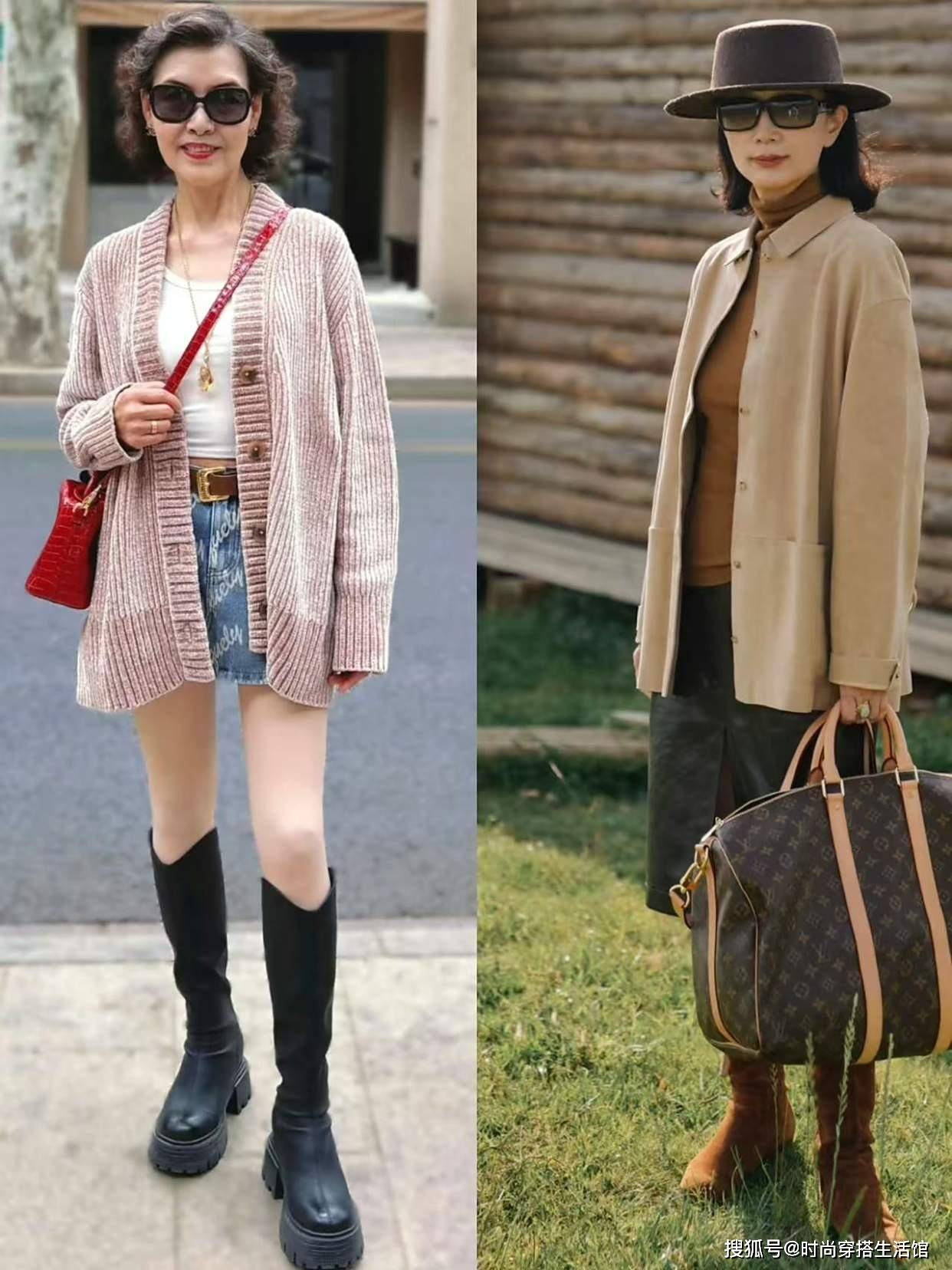 秋天，为什么劝中老年女人别穿“卫衣”出门？看这几组对比就懂了