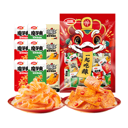 卫龙魔芋爽素毛肚混合口味礼包666g辣条休闲零食生日礼物送女友