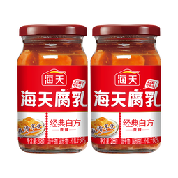 海天腐乳白方辣味腐乳288g霉豆腐火锅蘸料下饭炒菜调料即食瓶装调味品 辣味腐乳288g*2瓶