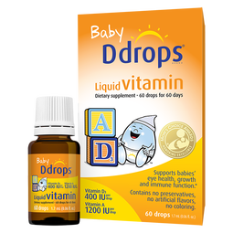 Ddrops滴卓思旗舰店 婴儿ad滴剂婴幼儿维生素d3钙吸收0-1岁新生敏宝vd3 【出生-1岁】婴儿AD滴剂