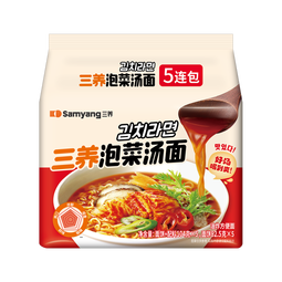 SAMYANG 三养泡菜汤面 韩式辣白菜风味方便面夜宵拉面泡面速食 泡菜汤面104g*5袋