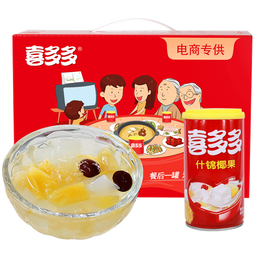 喜多多什锦椰果罐头370g*6罐福建特产零食饮料经典水果罐头整箱装量贩装