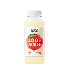 轻上苹果汁100%果汁含量阿克苏红心苹果汁红富士果蔬汁饮料礼盒整箱 苹果汁245ml*3瓶