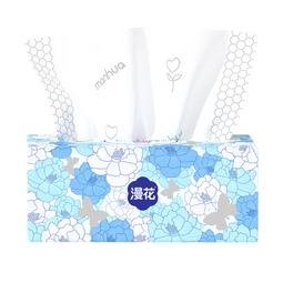 漫花山茶花大包抽纸纸巾大尺寸餐巾纸面巾纸擦手家用卫生纸原木纸抽纸 山茶花抽纸 5层 400张*6包