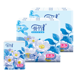 誉竹手帕纸山茶花香小包纸巾抽纸卫生纸餐巾纸面巾纸湿水韧性 誉竹清香手帕纸 4层 6片*50包