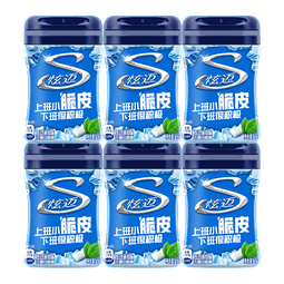 炫迈 脆皮无糖口香糖 炫动薄荷味40粒56g*6瓶 糖果休闲零食 清新口气