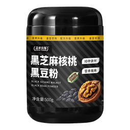 盖亚农场 GAIA FARM黑芝麻核桃黑豆粉500g 五谷杂粮 营养健康早餐 冲泡即食 营养代餐 黑芝麻核桃黑豆粉500g