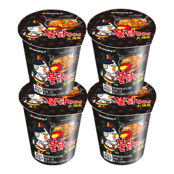 SAMYANG 三养火鸡面杯面组合装 韩国进口方便面桶装夜宵干拌面速食 【火鸡面经典】原味70g*4杯