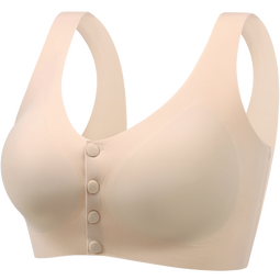 摩登孕妈 哺乳文胸夏季薄款一片式怀孕期冰丝凉感舒适孕妇内衣胸罩8888肤L