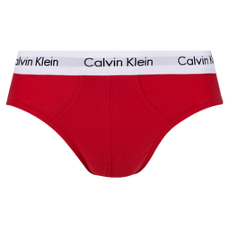 Calvin Klein内衣【七夕礼物】男士本命年三条装ck提花棉质三角内裤男U2661 I03-月光白/夕阳红/海涛蓝 3条 S