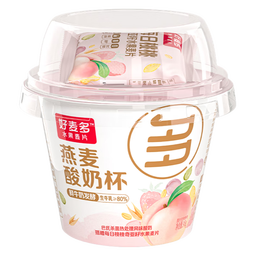 好麦多燕麦搅拌酸奶碗杯懒人早餐 下午茶  开盖即食营养代餐咀嚼零食 桃桃酸奶杯(145g+20g)*6杯