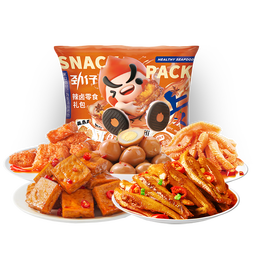 劲仔深海小鱼豆干素肉魔芋零食大礼包组合节日礼物多口味可选 【20包】辣卤零食礼包160g