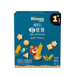 禾泱泱婴幼儿软软饼原味60g宝宝零食软饼干含钙铁锌6月+