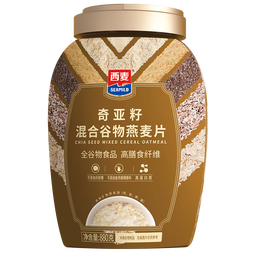 西麦奇亚籽混合谷物燕麦片880g即食代餐营养无添加蔗糖早餐食品 【轻食代餐】 880g桶装