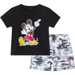 迪士尼宝宝（Disney Baby）迪士尼童装夏季男童套装儿童休闲运动套装迪士尼宝宝童装 黑色 4岁/身高110cm
