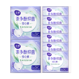洁婷茶多酚抑菌安睡裤高腰防漏透气夜用大码卫生巾安心裤拉拉裤 L 24片 100-140斤 （裤16条+日用8片