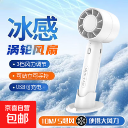 夏季新款卡皮巴拉挂脖风扇便携式携带USB充电卡通形象风扇 手持涡轮风扇|三挡强风|支架底座|随机颜色