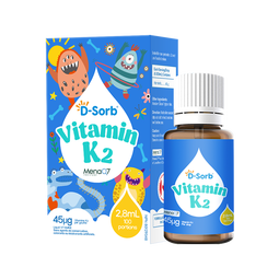 滴适宝（D-Sorb）维生素K2滴剂MK-7型k2儿童液体VK2维生素滴液加拿大原装进口2.8ml 维生素K2滴剂