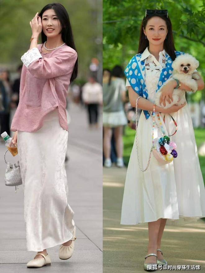 有品位的女人，穿裙子很少配“小白鞋”！看上海、杭州人就懂了！