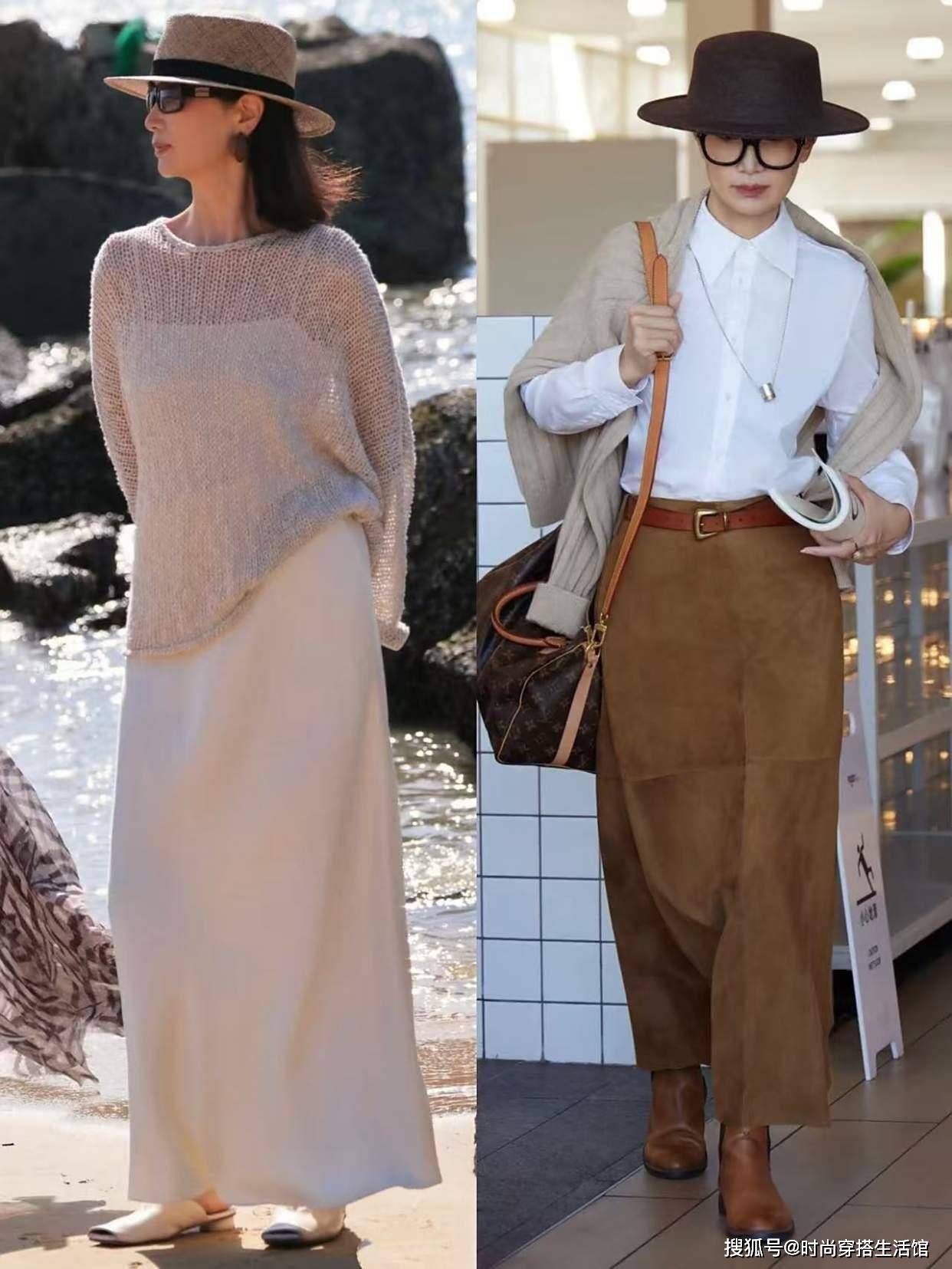 中老年女人尽量少穿长裤子，学学三木妈妈这样穿，优雅减龄又时髦