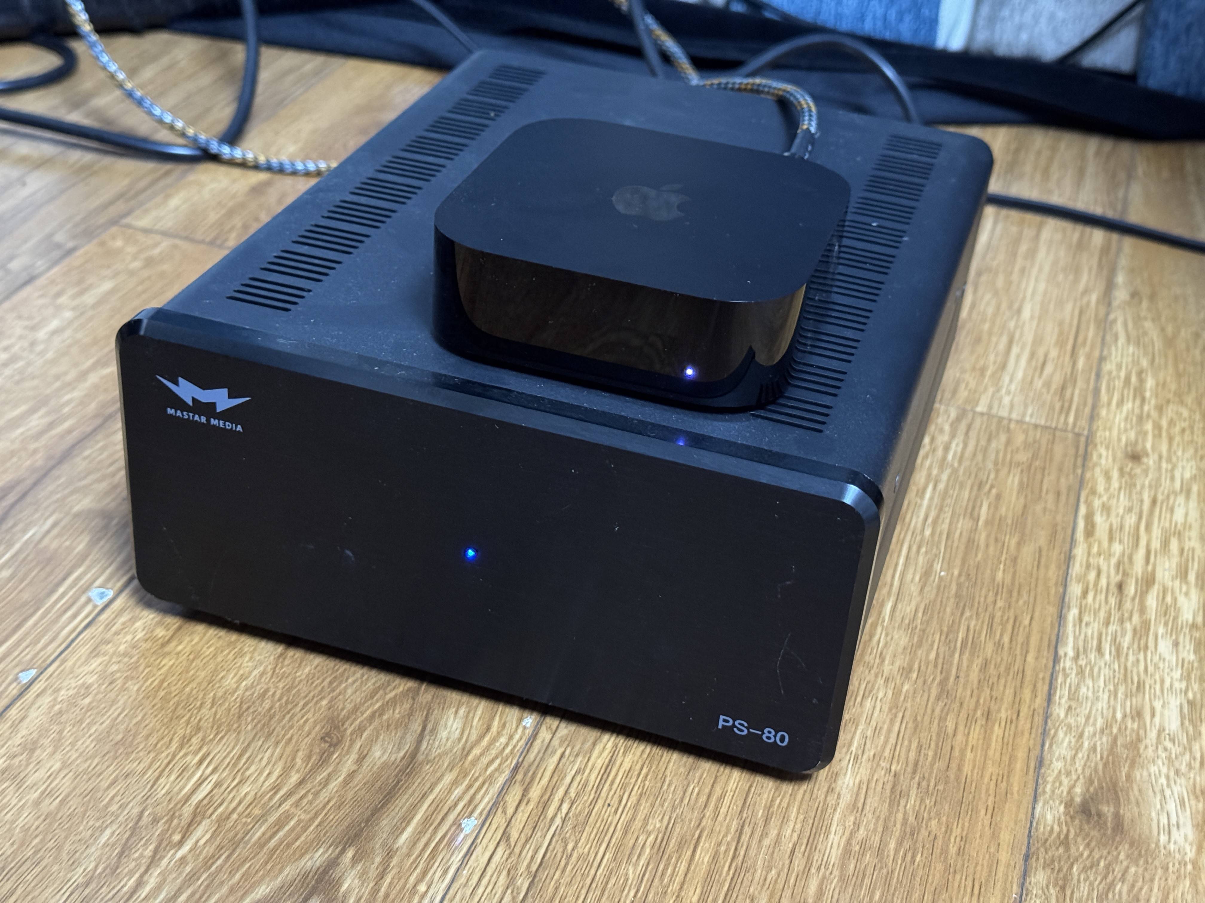 Apple TV搭配线性电源实测！魔改电源接口，音质提升明显