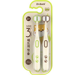 DR.BAEK韩国儿童软毛三面牙刷3-12岁包裹式乳牙刷立体刷头细毛曲面刷 儿童三面牙刷【1盒】