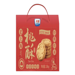 光明（Brilliant）桃酥休闲零食中式糕点饼干下午茶点心小吃年货送礼礼盒 1盒装1.08kg