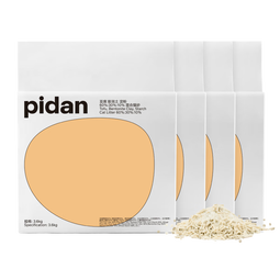 pidan混合猫砂 豆腐膨润土淀粉60%:30%:10%混合3.6kg*4包