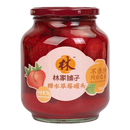 林家铺子水果罐头750g黄桃草莓桔子山楂什锦糖水罐头品牌爆款商超同售 【不添加阿斯巴甜】草莓750g*1