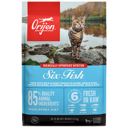 Orijen渴望猫粮 成猫幼猫干粮六种鱼肉无谷全价通用1.8kg最近效期2026/7
