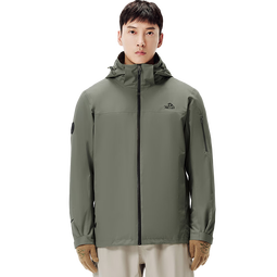 伯希和（Pelliot）[追风]冲锋衣三合一男女户外防水春秋硬壳登山外套114301033绿S