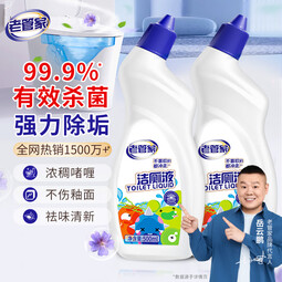 老管家洁厕灵液马桶清洁除菌卫生间强力除垢除臭去异味家用清香型 除垢清香型500ml*2瓶