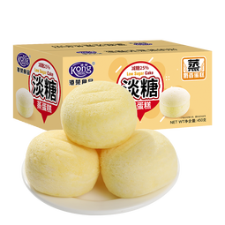 港荣淡糖蒸蛋糕减糖25%早餐夜宵整箱老人健康营养零食小吃面包糕点 淡糖-450g