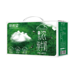 新希望云致浓高钙/云致轻0脂纯牛奶200ml/10盒8月中底产生牛乳学生早餐 云致浓高钙纯牛奶200ml*10盒