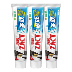 狮王（Lion）ZACT渍脱多效牙膏 爆款 祛除烟渍茶渍亮白牙齿护龈清新口气 去烟渍多效牙膏150g*3