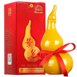 景芝精品摆件高度白酒 山东酒福禄小酒 59度 125mL 1瓶 单支小葫芦