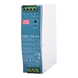 明纬（MEANWELL）EDR-150-24开关电源稳压输出导轨安装变压器24V6.5A无配线