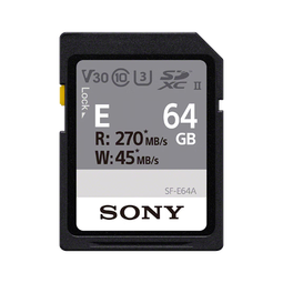 索尼（SONY）64GB SD存储卡 SF-E64A E系列U3 C10 V30读速高达270MB/s 相机内存卡