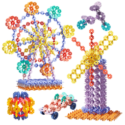 星涯优品雪花片中大号加厚立体拼插积木幼儿园DIY玩具宝宝儿童节礼物3-6岁 【束口袋装】中号400片