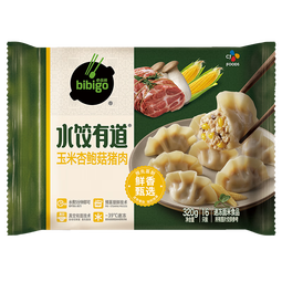 必品阁水饺有道 玉米杏鲍菇猪肉味320g16只 速冻生制饺子