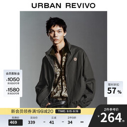 UR2025秋季新款男装潮流超宽松章仔饰立领夹克外套UMY150004 深灰 S (XS-S)