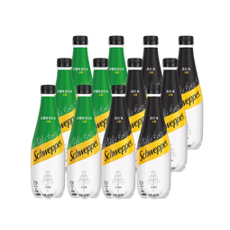 可口可乐（Coca-Cola）Schweppes怡泉苏打水气泡水原味柠檬味400ml组合装 原味*6瓶+柠檬味*6瓶