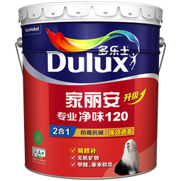 多乐士（Dulux）家丽安专业净味120二合一A8666防霉高遮盖内墙面漆18L【白漆】