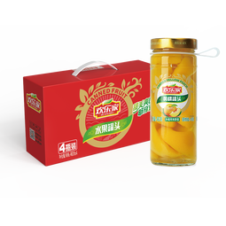 欢乐家黄桃罐头460g*4瓶 新鲜水果罐头中秋礼盒送礼 休闲零食黑色星期五